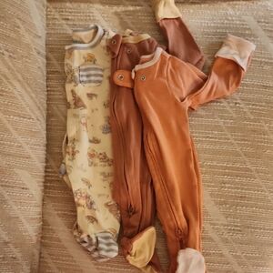 Cozy Kids One Piece Set - Orange and Cream